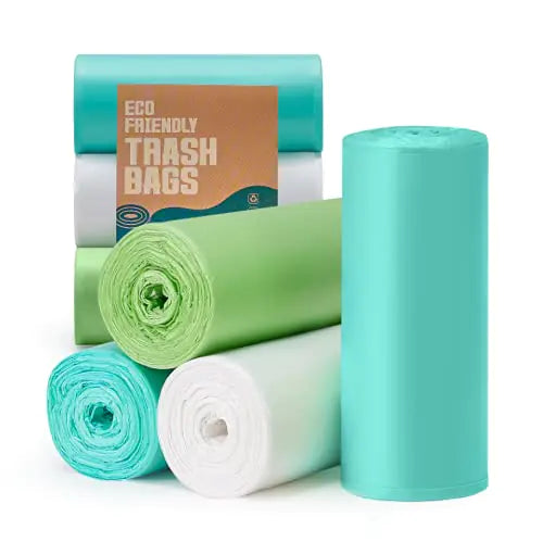 Compostable Trash Bags β 1.2 Gallon | Strong, Unscented Liners for Small Bins (4.5β5L) | Bathroom, Office, Car, Pet Waste (75 Count)